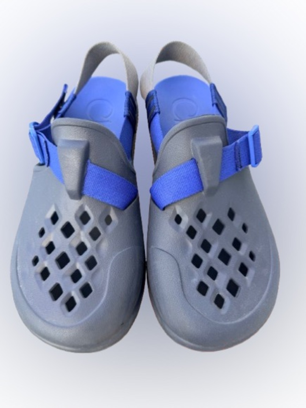 Chaco Chillos Clog Gray Blue Recovery Sandals Slip On Comfort Shoes Size 10